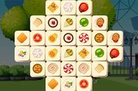 Klassiskt Mahjong-spel med maträttstema